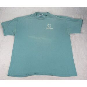 Vintage Hanes Heavyweight Mens XL Green Amber Glen‎ Sportfest 1996 Thrashed